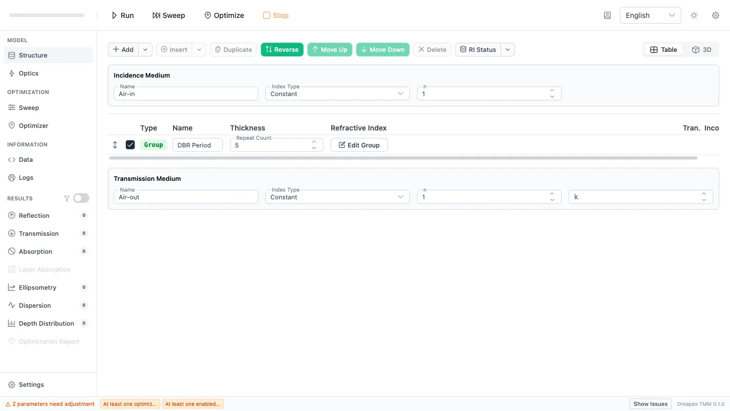 Structure page — interface function regions